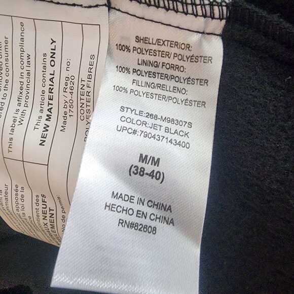 Free Country Jacket Mens Medium Jet Black Microtech Fleece Full Zip 268-M98307S - Picture 10 of 16